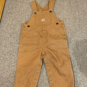 Carhartt Kids Tan Duck Canvas Overalls